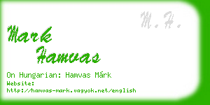 mark hamvas business card