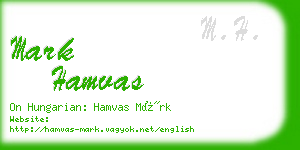 mark hamvas business card